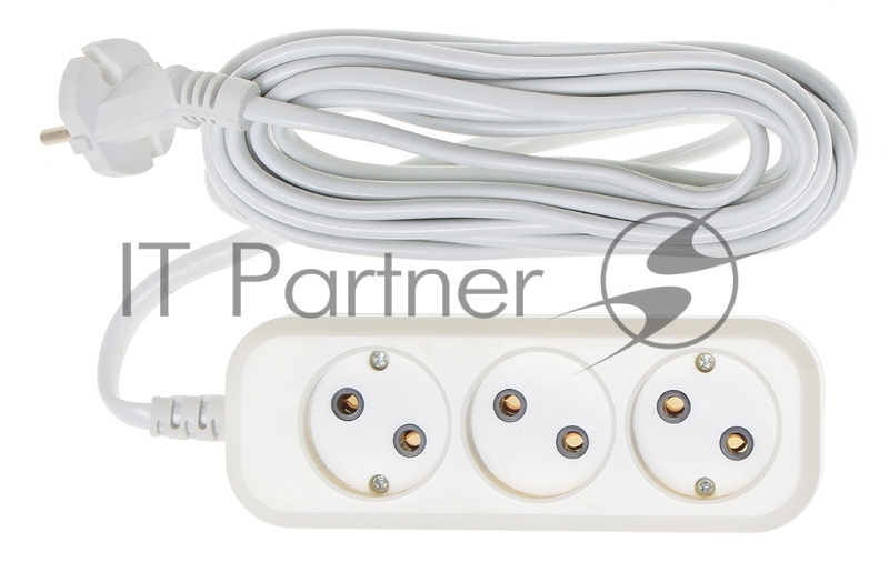 Сетевые фильтры BURO Сетевой удлинитель 3 розетки, 5 метров, (BU-PSL3.5/W), белый (пакет ПЭ) {475339}