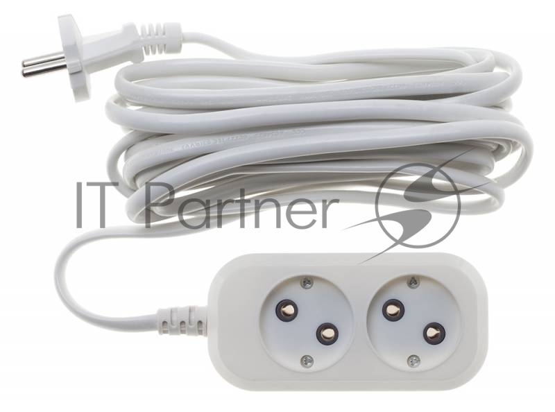 Сетевые фильтры BURO Сетевой удлинитель 2 розетки,5 метров, (BU-PSL2.5/W), белый (пакет ПЭ) {475310}