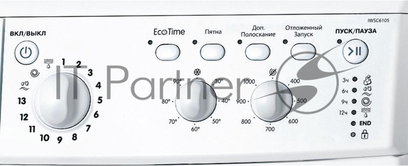Стиральная машина INDESIT IWSC 6105 (CIS) / 85x60x45, загрузка фронтальная, 6кг, до 1000 об/мин при отжиме