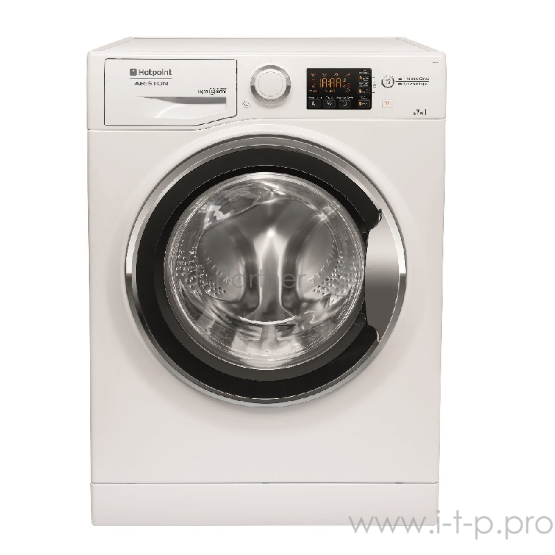 Стиральная машина Hotpoint-ARISTON Стиральная машина Hotpoint-ARISTON/ 85x59.5x43.5, фронтальная загрузка, 7 кг, 1200 об/мин, цифровой дисплей, белая, хромированный люк