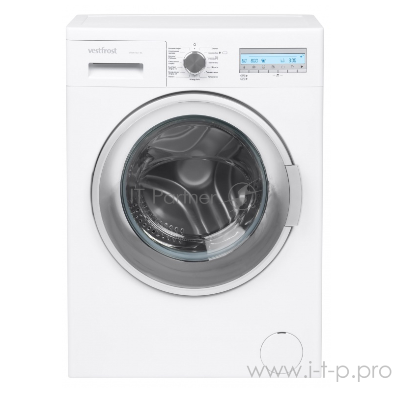 Стиральная машина Vestfrost 84.5x59.7x41.6 см, 1000 об/мин, 6 кг, дисплей, белая