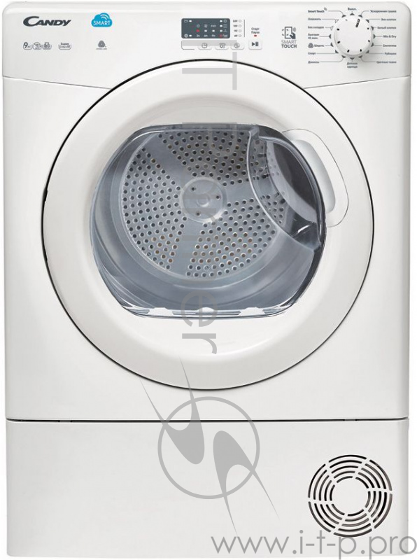 Сушильная машина Candy CS C9LG-07 сушильная машина тип загрузки: фронтальная режимы: удаление аллергенов, синтетика, шерсть, ускоренная сушка, хлопок тип сушки: конденсационная Все характеристики