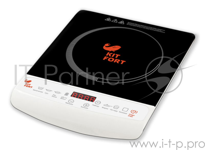 Плита Электрическая Kitfort КТ-101 белый/черный (настольная)