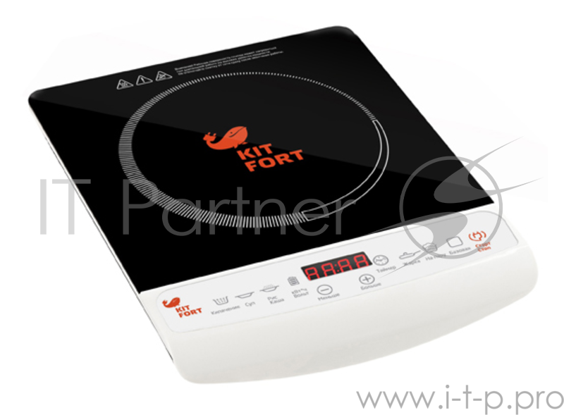 Плита Электрическая Kitfort КТ-101 белый/черный (настольная)