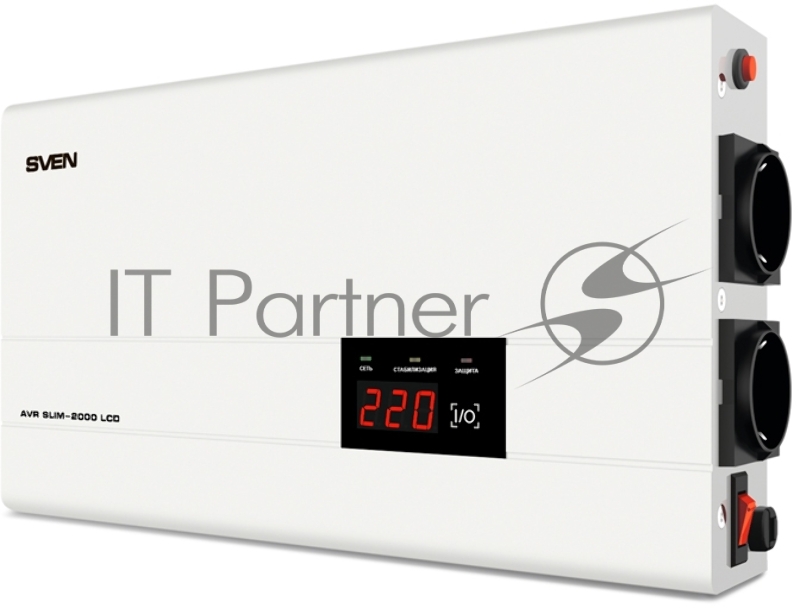 Сетевые фильтры SVEN Стабилизатор напряжения AVR SLIM-2000 LCD