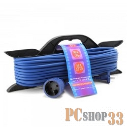 Сетевые фильтры PowerCube Шнур-удлинитель (PC-B1-F-30-R) 16А/3,5 кВт, 1 розетка, 30м, морозостойкий, на рамке