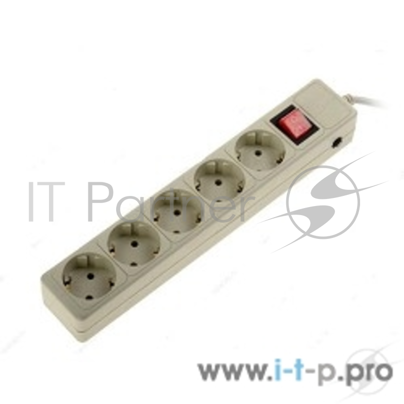 Сетевые фильтры SVEN Фильтр Optima Base 3 м (5 розеток) серый, пакет SV-013981