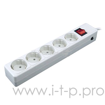 Сетевые фильтры SVEN Фильтр Optima Base 5 м (5 розеток) серый, пакет SV-013998