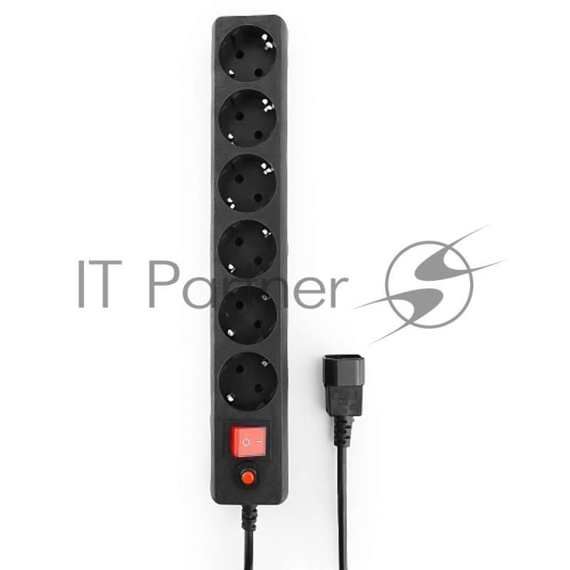 Сетевые фильтры Gembird Сетевой фильтр Гарнизон EHB-0 0,5 м 6 розеток черный для UPS