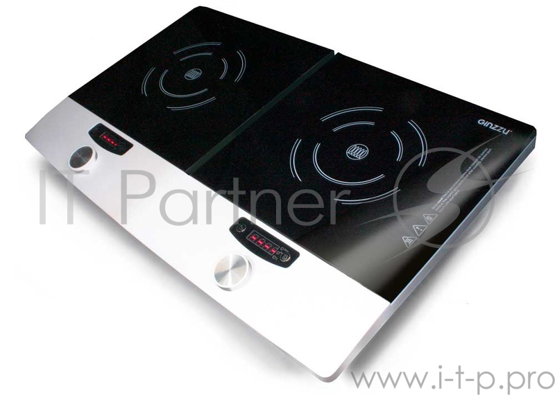 Плитка индукционная GINZZU HCI-226, 2 конф, 1400+2000Вт, механ. упр