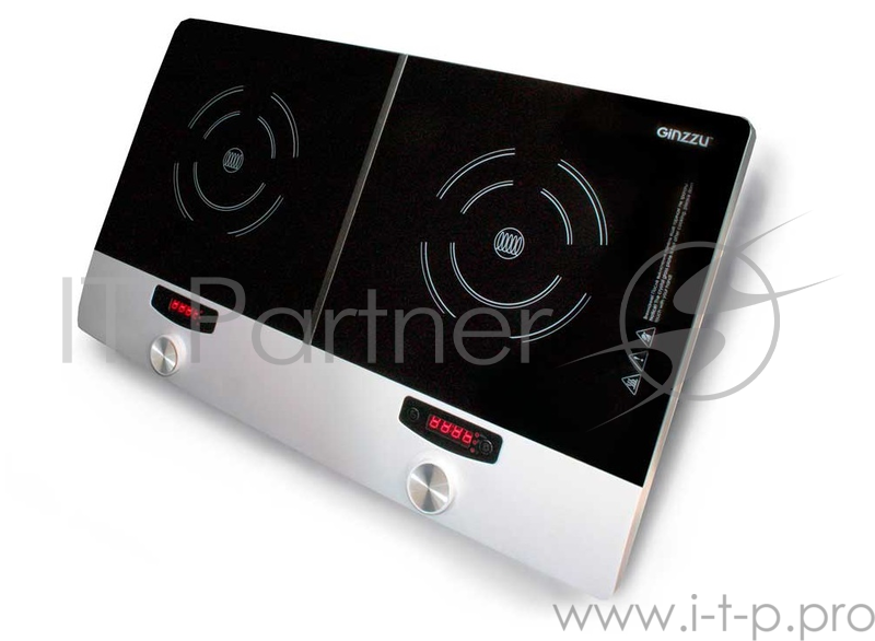Плитка индукционная GINZZU HCI-226, 2 конф, 1400+2000Вт, механ. упр