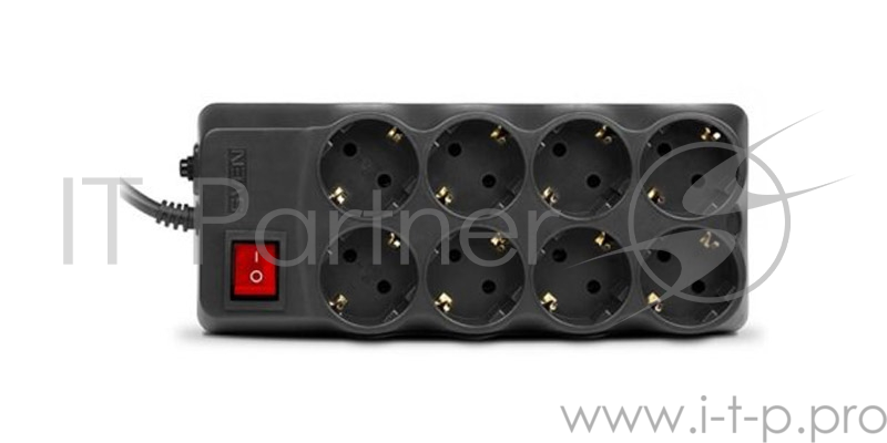 Сетевые фильтры SVEN Фильтр Optima Pro 1.8 м, 8 евророзеток, черный