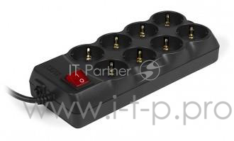 Сетевые фильтры SVEN Фильтр Optima Pro 1.8 м, 8 евророзеток, черный