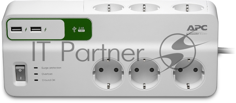 Сетевые фильтры APC PM6U-RS сетевой фильтр 2м, белый