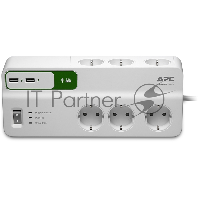 Сетевые фильтры APC PM6U-RS сетевой фильтр 2м, белый