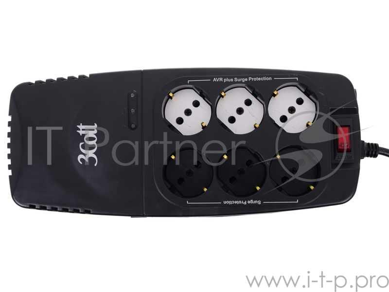 Сетевые фильтры 3Cott Стабилизатор напряжения 1200VA-AVR 3*AVR + 3*Surge Protector, RJ-11/RJ-45 {0282276}