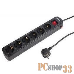 Сетевые фильтры BURO Сетевой фильтр, 5 розеток, 5 метров, (500SH-5-B), черный (коробка) {992296}