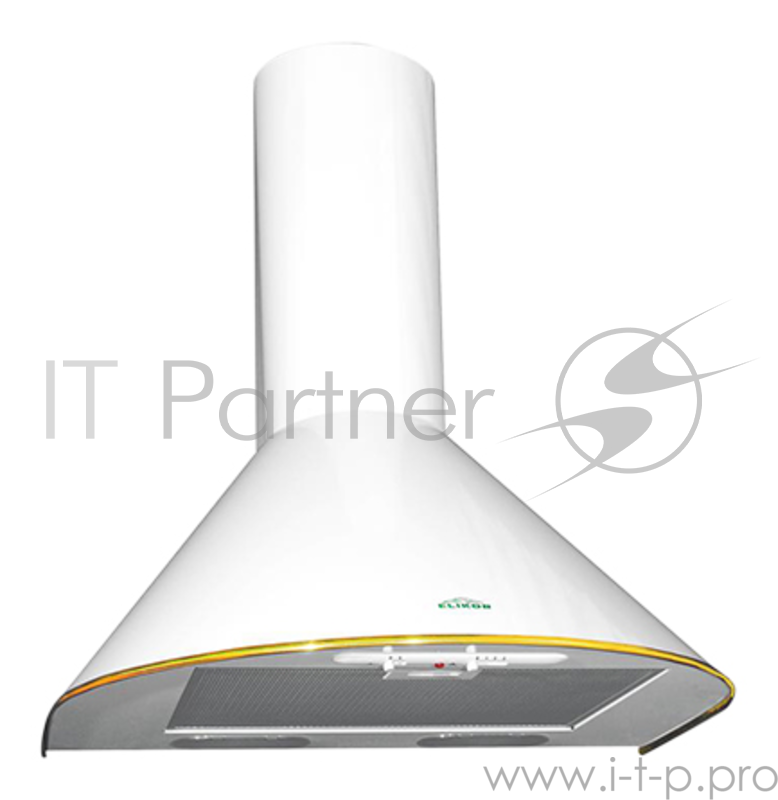 Вытяжка каминная Elikor Эпсилон 60П-430-П3Л белый золотистый управление: ползунковое (1 мотор)