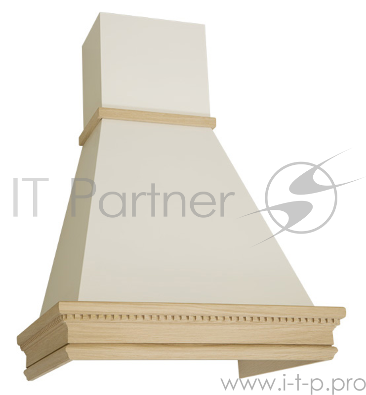 Вытяжка каминная Elikor Вилла Луизиана 60П-650-П3Л бежевый/неокрашенный дуб управление: ползунковое (1 мотор)