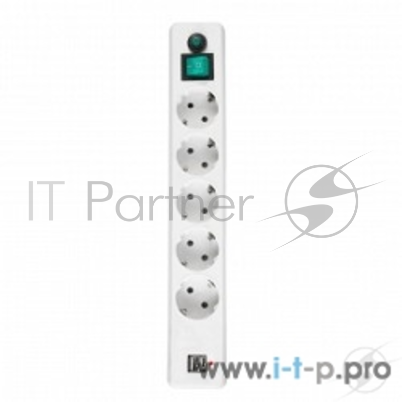 Сетевые фильтры Gembird Сетевой фильтр Гарнизон EHW-6-USB 1.8 м 5 евророзеток и 2 USB 2A, белый