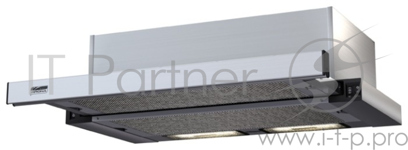 Вытяжка встраиваемая Krona Kamilla 600 inox серебристый белый управление: кнопочное (1 мотор)