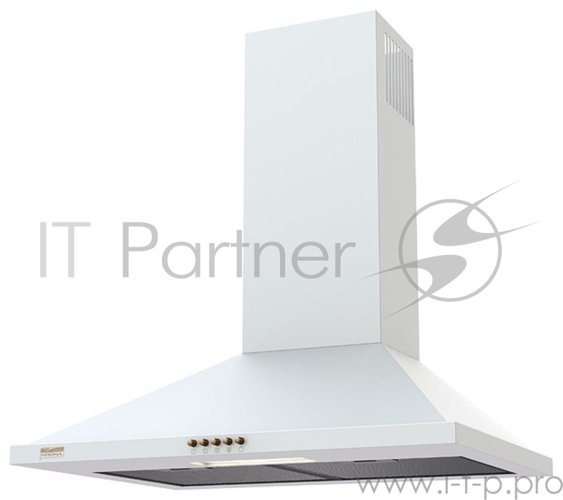 Вытяжка каминная Krona Bella 600 белый управление: кнопочное (1 мотор)