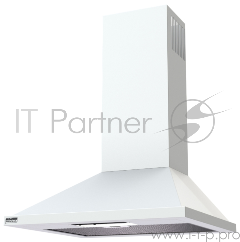 Воздухоочиститель Krona Bella 500 WH push button Утонченный дизайн с декоративным бортиком, механическое кнопочное управление, 3 скоростных режима, производительность 390м3/ч, уровень шума-46дБ, тип освещения - лампы накаливания 1х40Вт, тип угольного