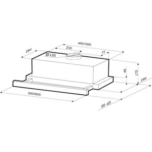 Вытяжка Krona Kamilla 600 W белый
