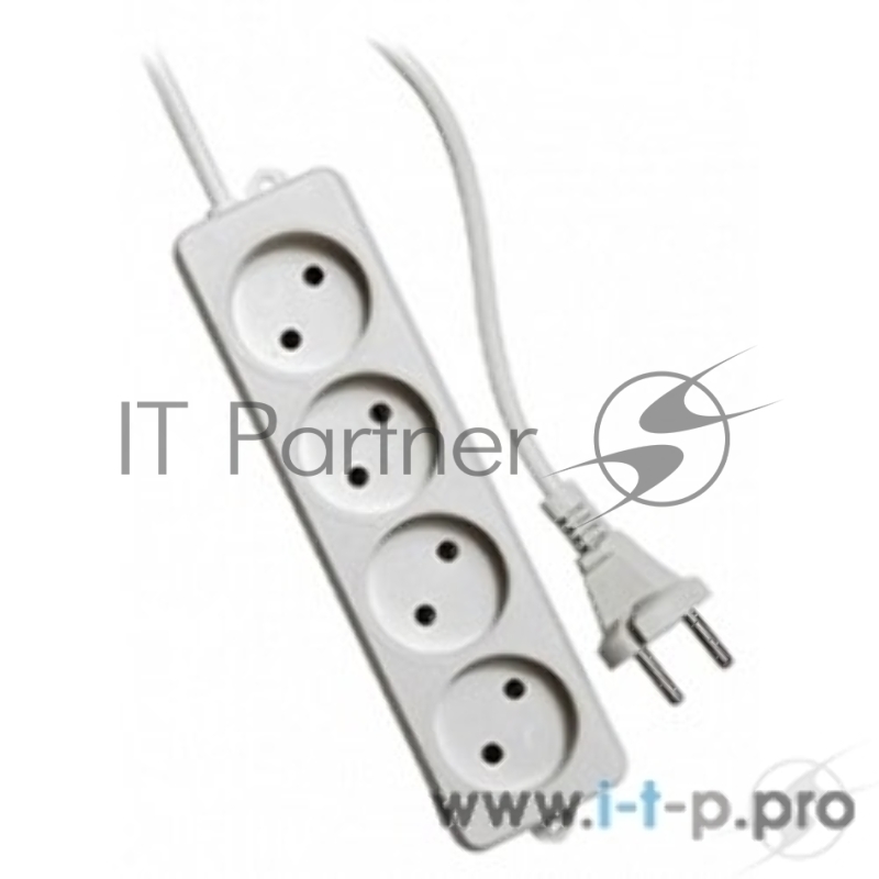 Сетевые фильтры Gembird Удлинитель Гарнизон EL-NL4-W-2, 4 розетки допустимый ток 10А, длина 2м.