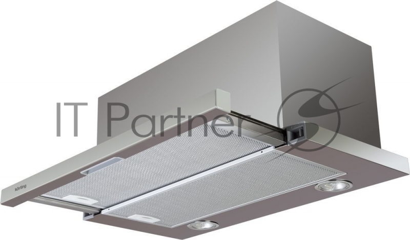 Встраиваемая вытяжка Korting KHP 6712 X / 60 см, 790 м3/ч, управление-боковой слайдер, 4 режима, таймер, нержавеющая сталь