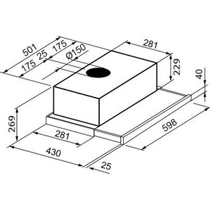 Встраиваемая вытяжка Korting KHP 6772 GN / 60 см, 790 м3/ч, сенсорное управление, 4 режима, таймер, панель-черное стекло