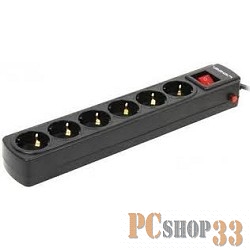 Сетевые фильтры IPPON Сетевой фильтр BK232 (6 розеток, 3 м) черный (689477)