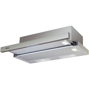 Встраиваемая вытяжка Korting KHP 6211 X / 60 см, 290 м3/ч, механическое управление, 3 режима, нержавеющая сталь