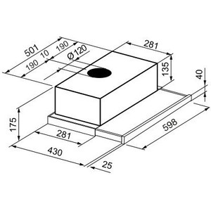 Встраиваемая вытяжка Korting KHP 6211 X / 60 см, 290 м3/ч, механическое управление, 3 режима, нержавеющая сталь