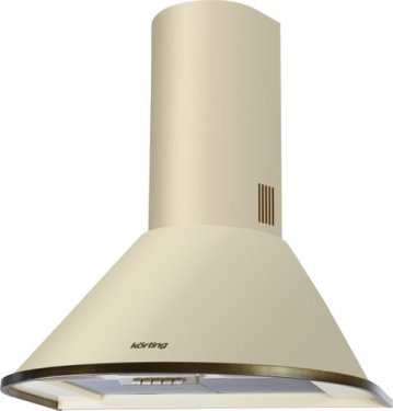 Вытяжки Korting Каминная, Retro, 60 см, 950 м3/ч, механическое управление, 4 режима, слоновая кость+бронза