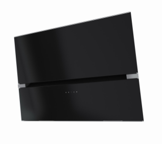 Вытяжка наклонная Korting KHC 69080 GN / 60 см, сенсорное управление , 4 режима, 950 м3/ч., таймер, черное стекло