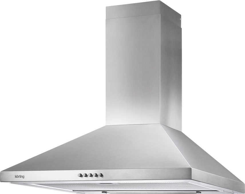 Вытяжка каминная Korting KHC 6431 X / 60 см, 400 м3/ч, механическое управление, 4 режима, нержавеющая сталь