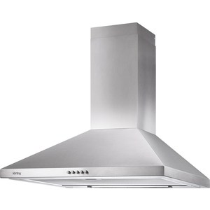 Вытяжка каминная Korting KHC 5431 X / 50 см, 400 м3/ч, механическое управление, 4 режима, нержавеющая сталь