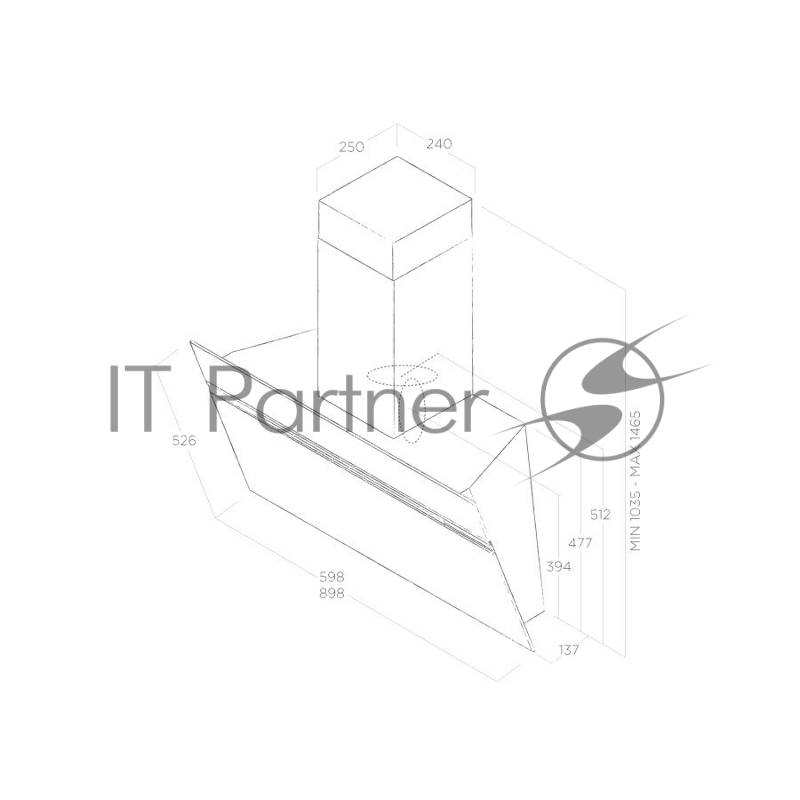Вытяжка ELICA STRIPE IX/A/60/LX , нержавеющая сталь