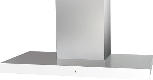 Вытяжки Korting Каминная, Т-образная, 90 см, 950 м3/ч, сенсорное управление, 4 режима, таймер, нержавеющая сталь + белое стекло