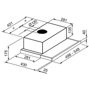Встраиваемая вытяжка Korting KHP 5211 W / 50 см, 290 м3/ч, механическое управление, 3 режима, белая