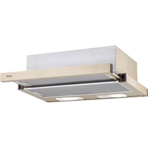 Встраиваемая вытяжка Korting KHP 6211 B, 60 см, 290 м3/ч, механическое управление, 3 режима, бежевая
