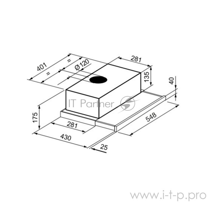 Встраиваемая вытяжка Korting KHP 6211 W / 60 см, 290 м3/ч, механическое управление, 3 режима, белая