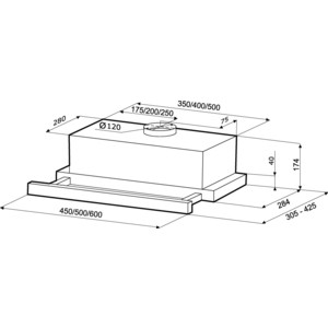 Вытяжка Krona Kamilla 600 BROWN коричневый (1 мотор)