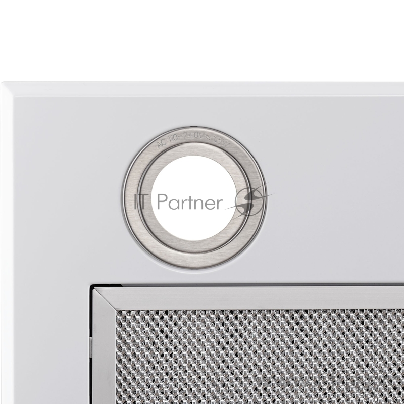 Вытяжка Krona FINA 600 white PB наклонная монтируется к стене отвод / циркуляция Макс. производительность 550 куб. м/ч ширина для установки 60 см мощность двигателя 110 Вт механическое управление тихий двигатель периметриальное всасывание