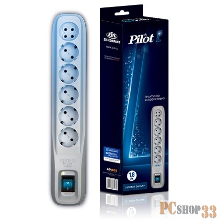 Сетевые фильтры ZIS Сетевой фильтр Pilot - L {5 евро, 1 росс.} 10 м (L6)