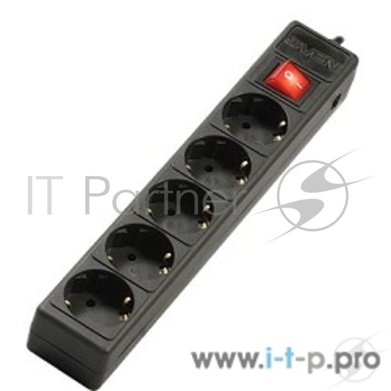 Сетевые фильтры SVEN Фильтр Optima Base 3.0m 5 евророзеток, черный