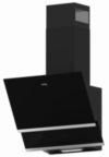 Вытяжка наклонная Korting KHC 65070 GN / 60см, электронное сенсорное управление Touch, 3 режима, 450 м3/ч., таймер, алюминиевый жировой фильтр, лампы освещения LED, ур.шума 50 дб, черное стекло