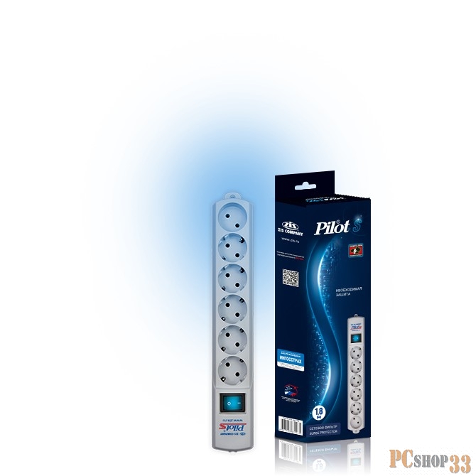 Сетевые фильтры ZIS Сетевой фильтр Pilot - S {5 евро, 1 росс.} 5 м