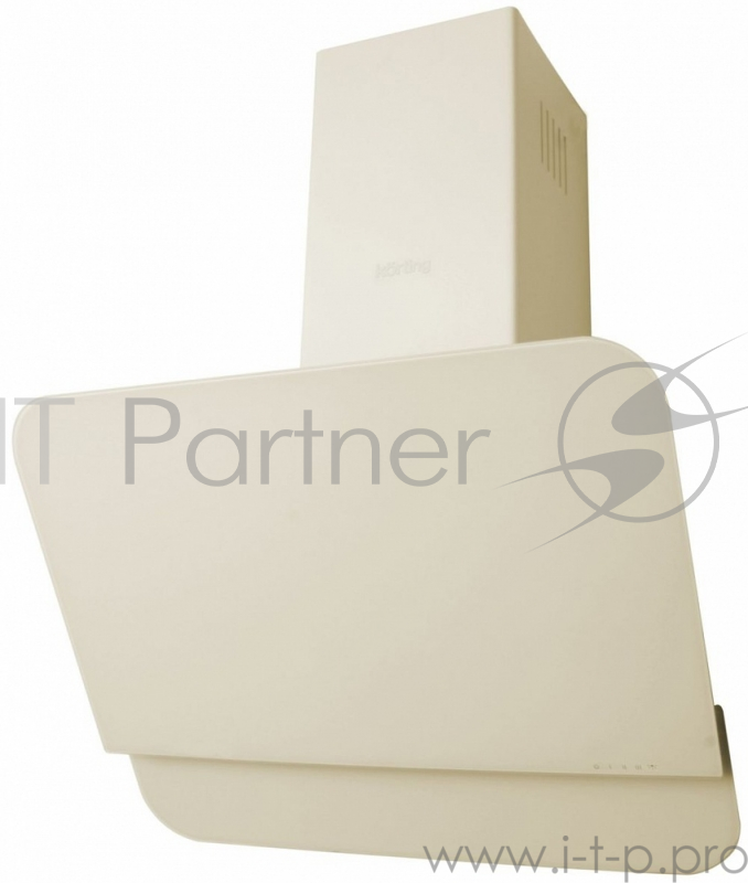 Вытяжки Korting Наклонная, 60см, механическое управление, 3 режима, скрытые кнопки управления, 650 м3/ч., алюминиевый жировой фильтр, 2 галогеновые лампы освещения по 20Вт, ур.шума 56 дб, бежевое стекло